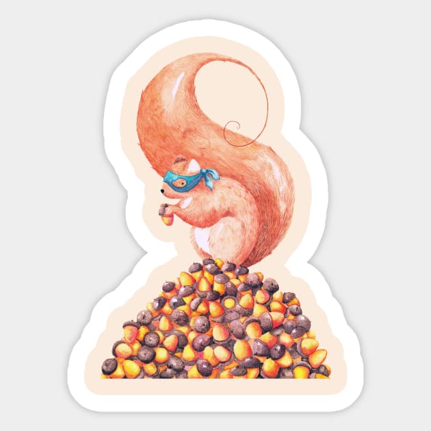 The Bandit Squirrel Sticker by Timone